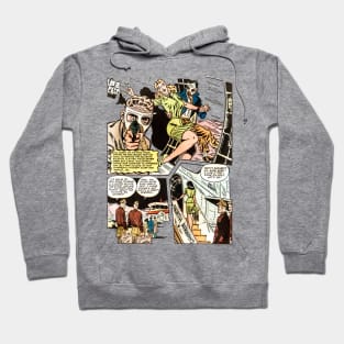 Beautiful Woman Arms Masks Airplane Retro Comic Vintage Cartoon Hoodie